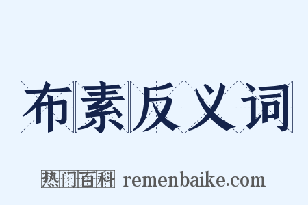 布素反义词是什么意思的图片